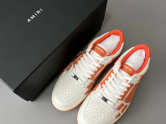 Amiri Skel Top Low White Orange Reps