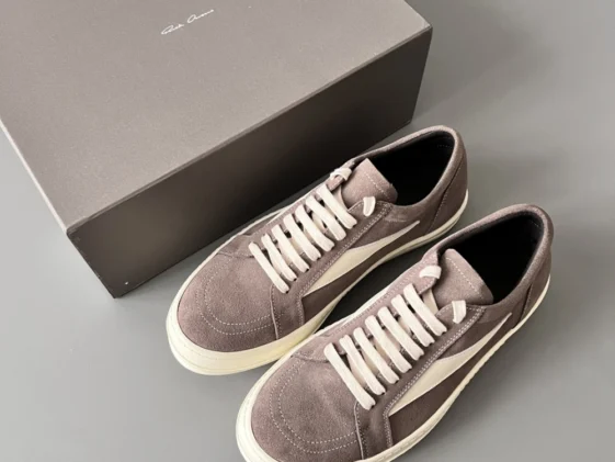 Rick Owens EDFU Suede Leather Intage Dust Milk Reps