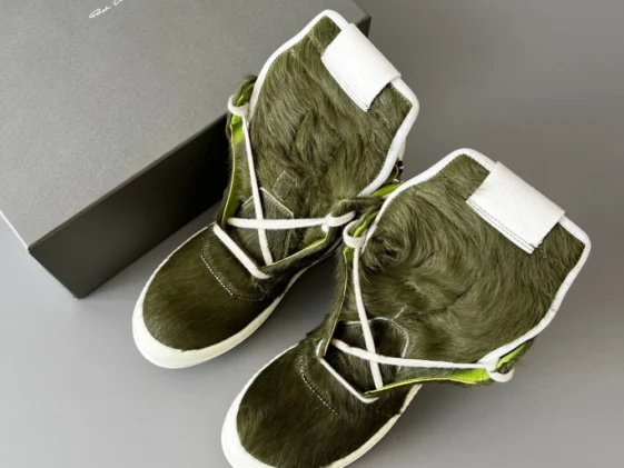 Rick Owens Luxor Geobasket Acid Melange Pony Reps