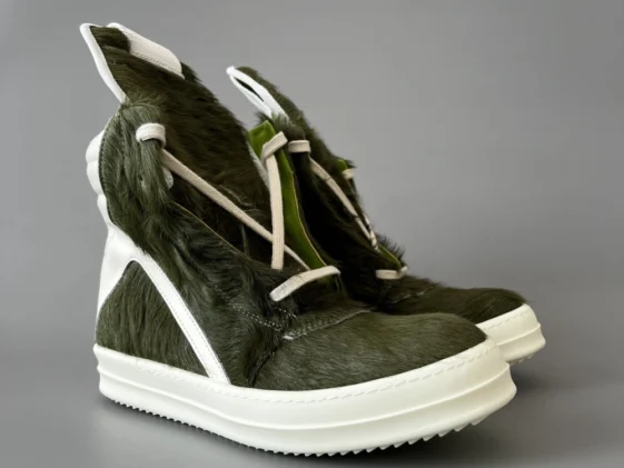 Rick Owens Luxor Geobasket Acid Melange Pony Reps